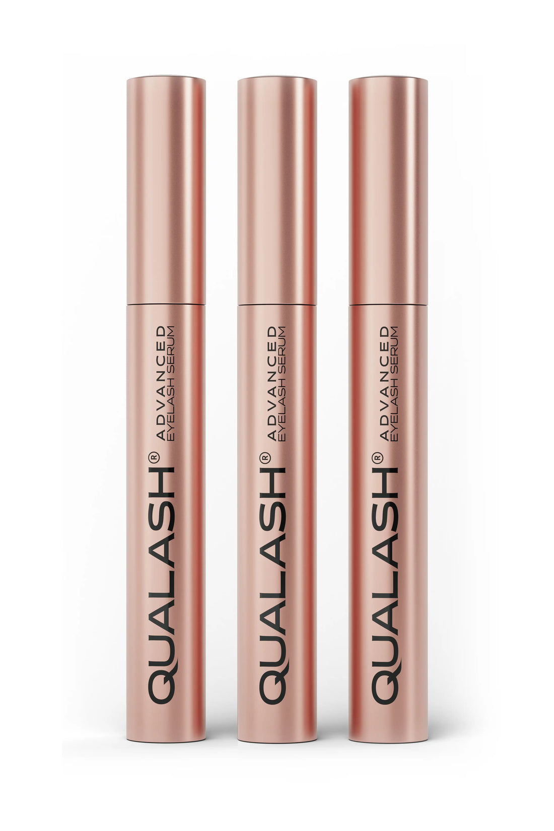 QUALASH Advanced Eyelash Serum TRIO SET – three 3.5 ml tubes with applicators for lash growth and thickening